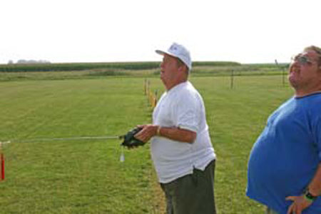 Bill Johnson flying - Delbert Jr spotter